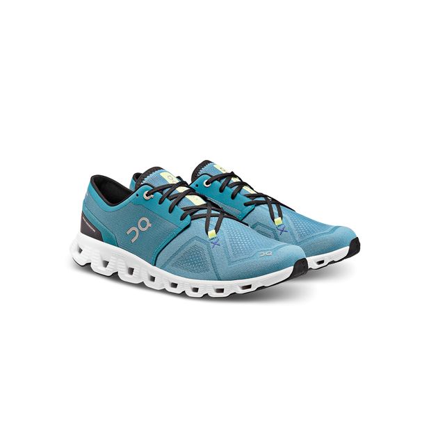 tenis-on-running-cloud-x3-masculino-azul-branco-para-corrida-academia-solo-1