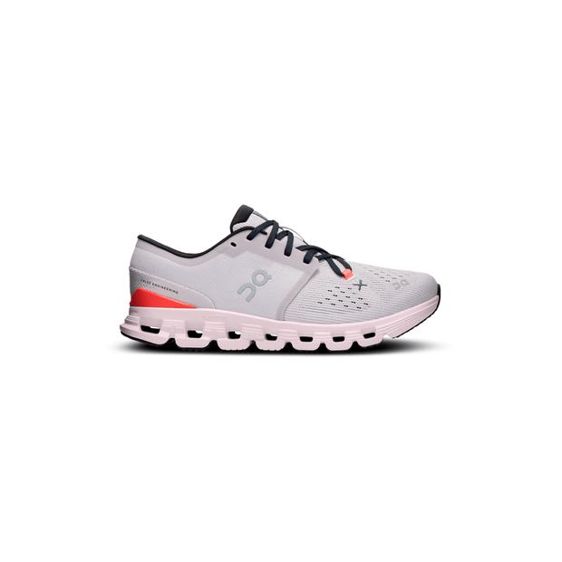 tenis-on-running-cloud-x-4-feminino-silver-flame-para-corridas-academia-dia-a-dia-solo-1